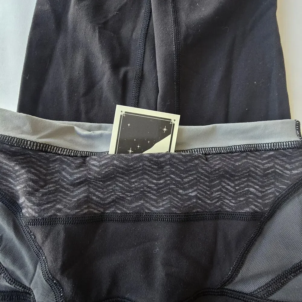 Lululemon womens Wunder Under Crop (Hi-Rise) *Full-On Luon black/gray sz 2